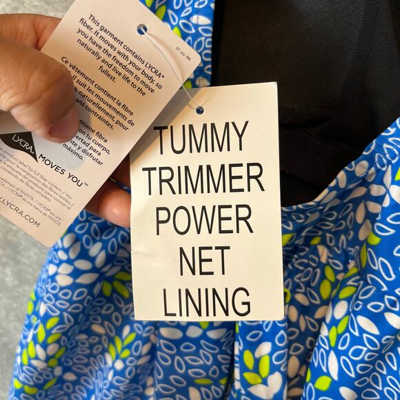 Blair Blue One Piece Romper Swimsuit w/Tummy Control Size 8 Small New Modest - Picture 6 of 7